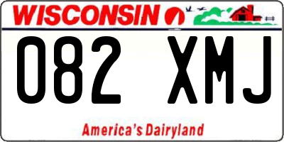 WI license plate 082XMJ
