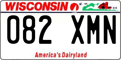 WI license plate 082XMN