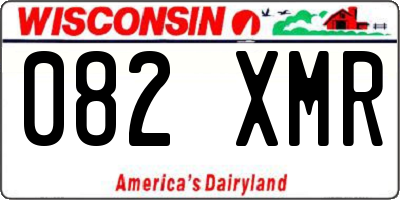 WI license plate 082XMR