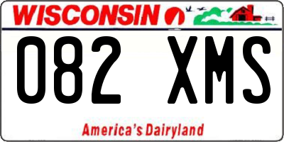 WI license plate 082XMS