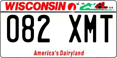 WI license plate 082XMT