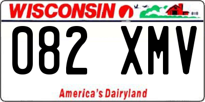 WI license plate 082XMV