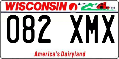 WI license plate 082XMX