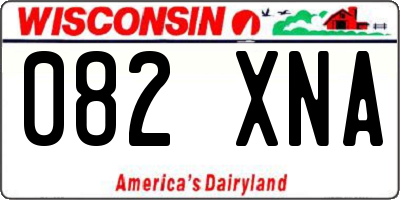 WI license plate 082XNA