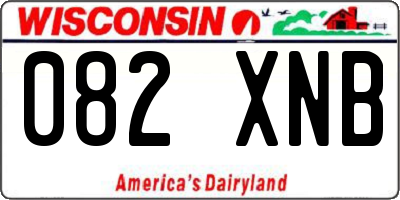 WI license plate 082XNB