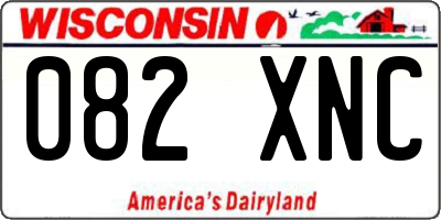WI license plate 082XNC