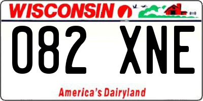 WI license plate 082XNE