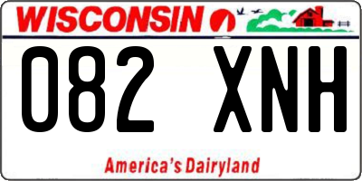 WI license plate 082XNH