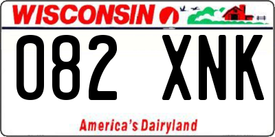 WI license plate 082XNK