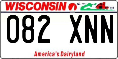 WI license plate 082XNN
