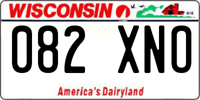 WI license plate 082XNO