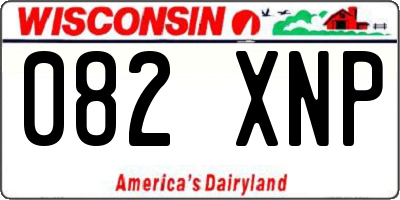 WI license plate 082XNP