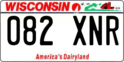 WI license plate 082XNR