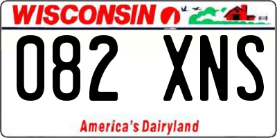 WI license plate 082XNS