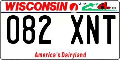 WI license plate 082XNT