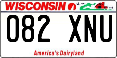 WI license plate 082XNU