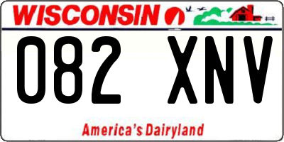 WI license plate 082XNV