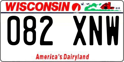 WI license plate 082XNW