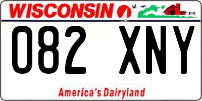 WI license plate 082XNY