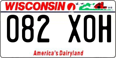 WI license plate 082XOH