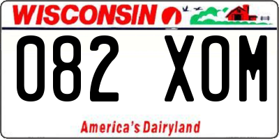 WI license plate 082XOM