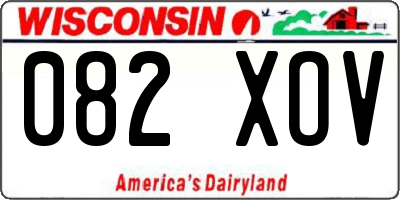 WI license plate 082XOV