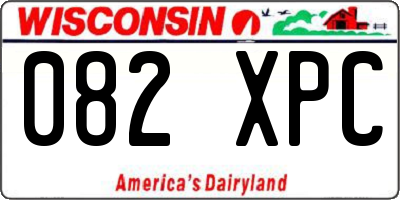 WI license plate 082XPC