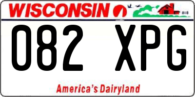 WI license plate 082XPG
