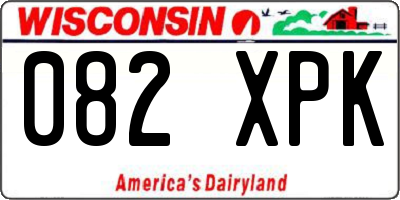 WI license plate 082XPK