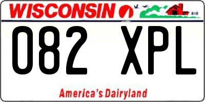 WI license plate 082XPL