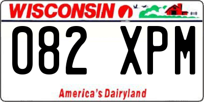WI license plate 082XPM