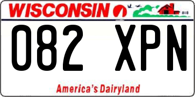 WI license plate 082XPN