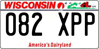 WI license plate 082XPP
