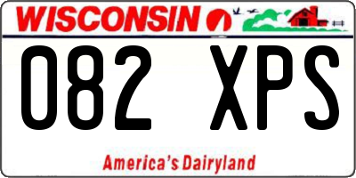 WI license plate 082XPS