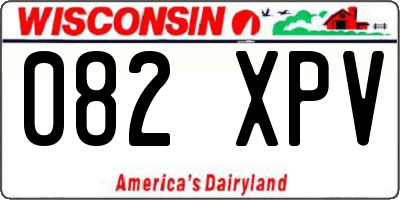 WI license plate 082XPV
