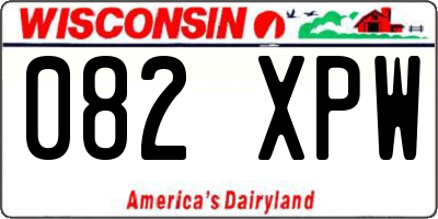WI license plate 082XPW