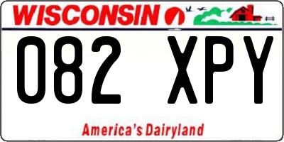 WI license plate 082XPY