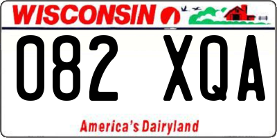 WI license plate 082XQA