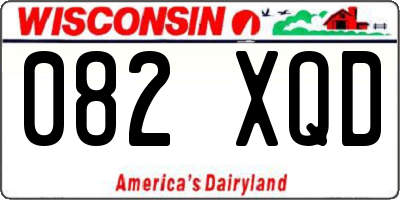 WI license plate 082XQD
