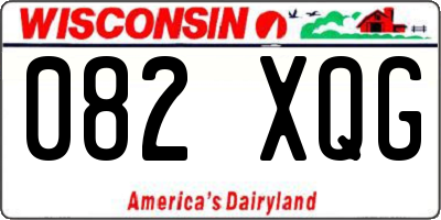 WI license plate 082XQG