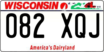 WI license plate 082XQJ