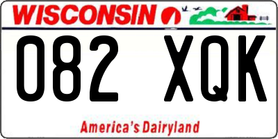 WI license plate 082XQK
