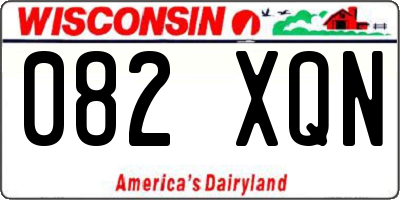 WI license plate 082XQN