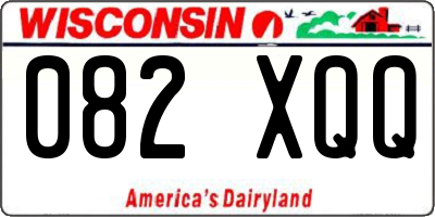 WI license plate 082XQQ