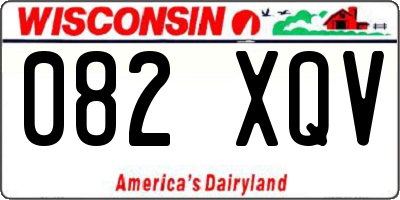 WI license plate 082XQV