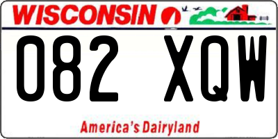 WI license plate 082XQW