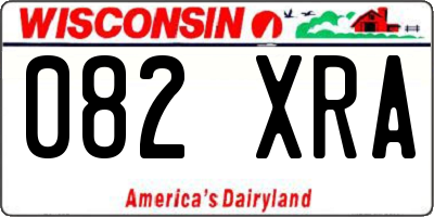WI license plate 082XRA