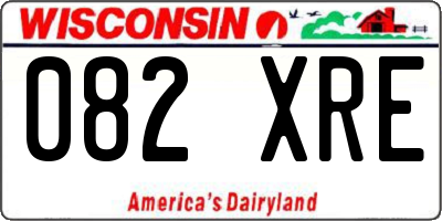 WI license plate 082XRE
