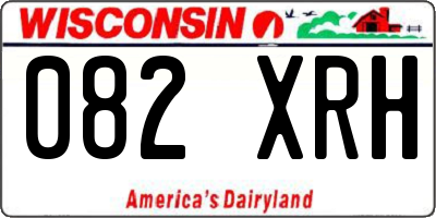WI license plate 082XRH