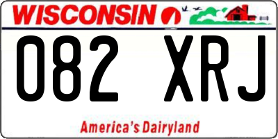 WI license plate 082XRJ